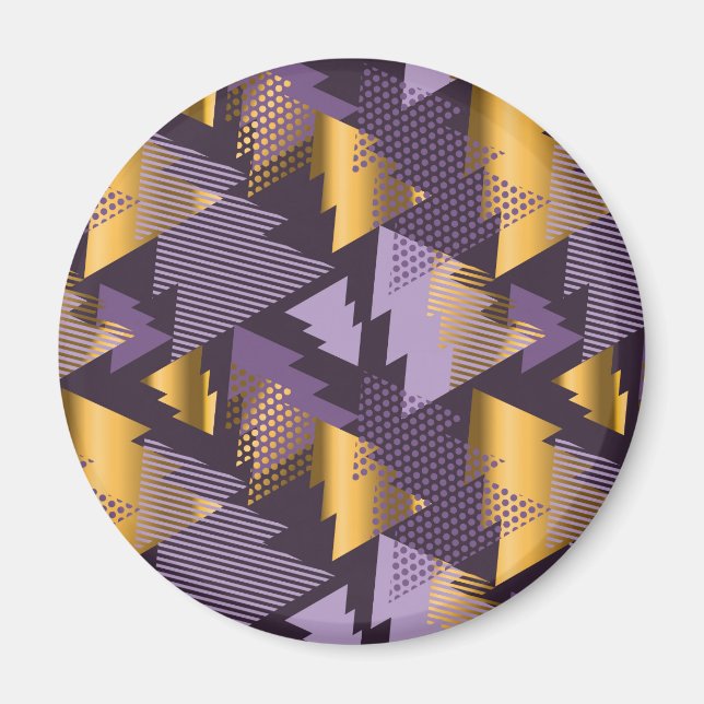 lila Weihnachtsbäume Magnet (Vorne)