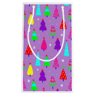 lila Weihnachtsbaumkunst mit Pop Kleine Geschenktüte