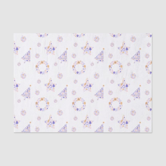 Lila Weihnachtsgebäck Seidenpapier (Vorderseite)