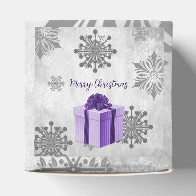 Lila Weihnachtsgeschenkbox Geschenkschachtel (Oben)