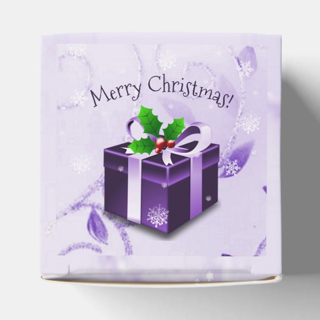 Lila Weihnachtsgeschenkbox Geschenkschachtel (Oben)