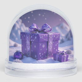 Lila Weihnachtsgeschenke Snow Globe Schneekugeln