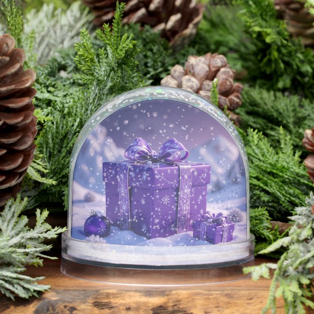 Lila Weihnachtsgeschenke Snow Globe Schneekugeln (Winter)