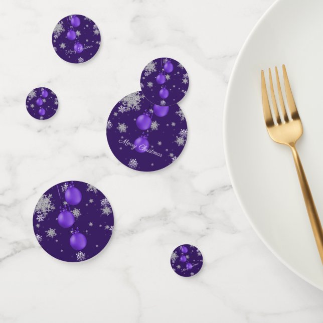 Lila Weihnachtsschmuck Confetti Konfetti (Gruppe)
