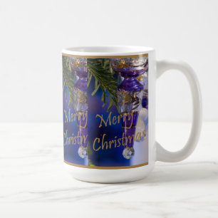 Lila Weihnachtsschmuck Kaffeetasse