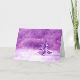 Lila Weihnachtswonderland Feiertagskarte