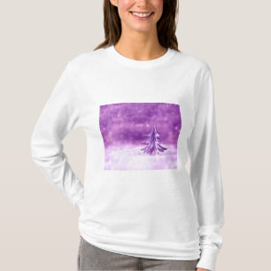 Lila Weihnachtswonderland T-Shirt
