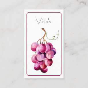 Lila Weinkarte Business Card Visitenkarte