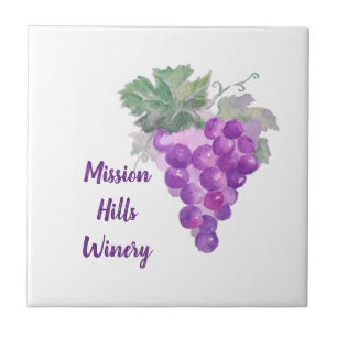 Lila Weintrauben Cluster für kundenspezifische Wei Fliese