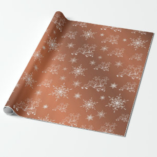 lila, weiß, braun, blau, Weihnachtspapier, Winter+ Geschenkpapier