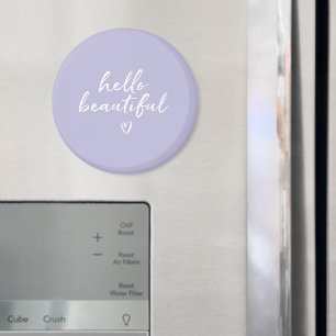 Lila Weiß Hallo Schön Inspirierend Herz Magnet