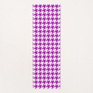 Lila Weiß Houndstooth Karo Yogamatte