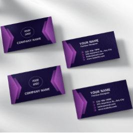Lila-weiß-modern Beruflich Visitenkarte
