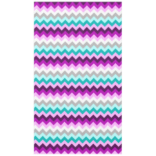 Lila weiße Aquamarine Chevronen Große Tablette Tischdecke