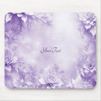 Lila weiße Blume Mousepad