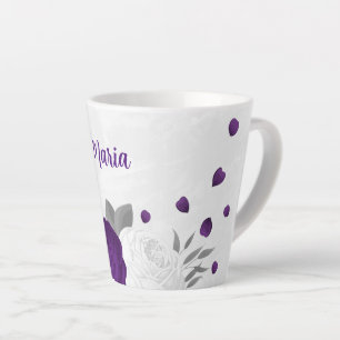lila weiße Blumen silber botanische Hochzeit Milchtasse