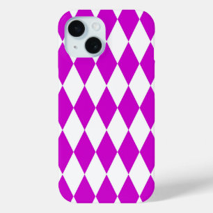 Lila-weiße Harlekin-Diamantenkontrollmuster-Design Case-Mate iPhone Hülle