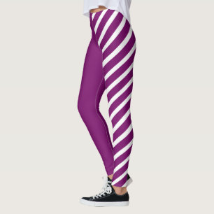 Lila-weiße Jester-Leggings Leggings