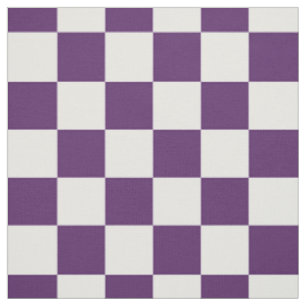 Lila-weiße karierte Schachbrett-Quadrat-Muster Stoff