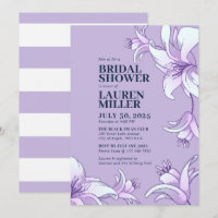 Lila Weiße Lilie Blume Brautparty