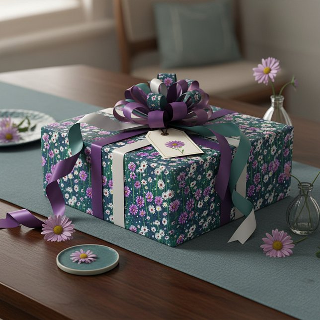 Lila-weiße Molsenmuster Geschenkpapier (Von Creator hochgeladen)