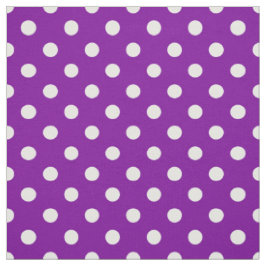 Lila weiße Polka Dots Textil Stoff
