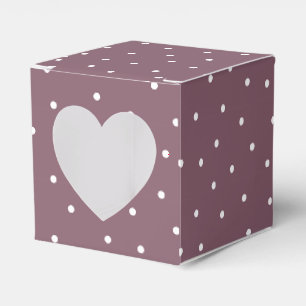 Lila weiße Punkte klassische romantische Hochzeit Geschenkschachtel
