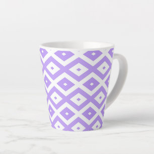 Lila-weiße Rautenmuster Milchtasse