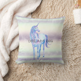 Lila weißer Einhorn-Traum Kissen