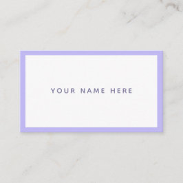 Lila weißer Minimalpastel Lavendel Visitenkarte