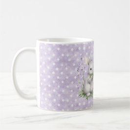 Lila Weißer Tupfen Hase Kaninchen Liebe Kaffeetasse
