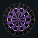 Lila weißer und schwarzer Dartboard Dartscheibe<br><div class="desc">Lila weißer und schwarzer Dartboard. 

 Gestreiftes Hope™ ist Ihr on-line-Speicher für einzigartige Entwürfe und Geschenke einer Vielzahl.</div>