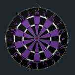 Lila weißer und schwarzer Dartboard Dartscheibe<br><div class="desc">Lila weißer und schwarzer Dartboard. 

 Gestreiftes Hope™ ist Ihr on-line-Speicher für einzigartige Entwürfe und Geschenke einer Vielzahl.</div>