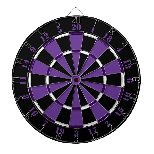 Lila weißer und schwarzer Dartboard Dartscheibe (vorne)