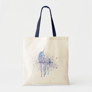 Lila Weißes Einhorn Glitzer Traumstrecke Airolo -  Tragetasche
