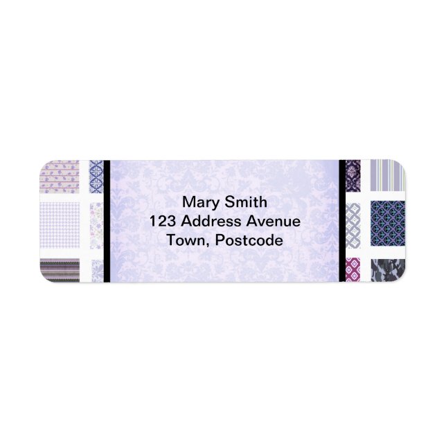 Lila-weißes Mosaik (Vorne)