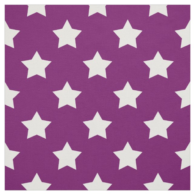 Lila weißes Sternmuster dekorative Textil Stoff (Muster)