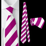 Lila, weißes Streifenmuster Krawatte<br><div class="desc">Lila Streifen Patternhalsbinde.</div>