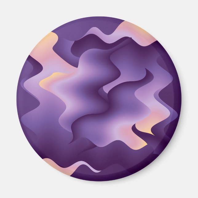 Lila Wellen Magnet (Vorne)