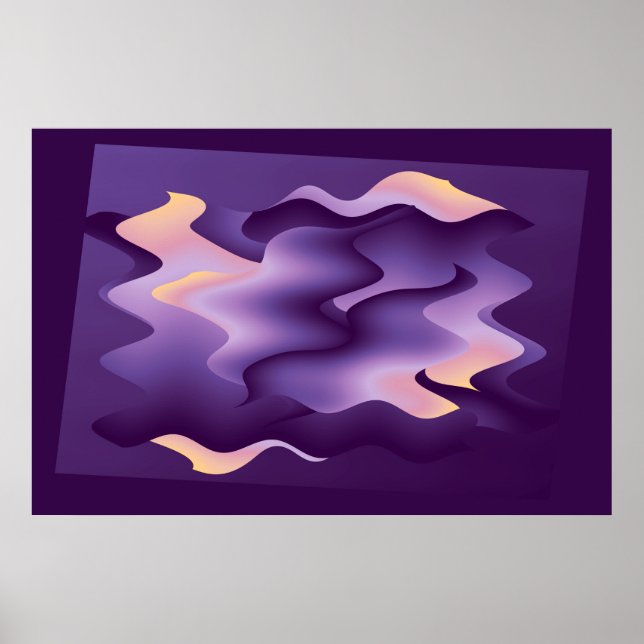 Lila Wellen Poster (Vorne)