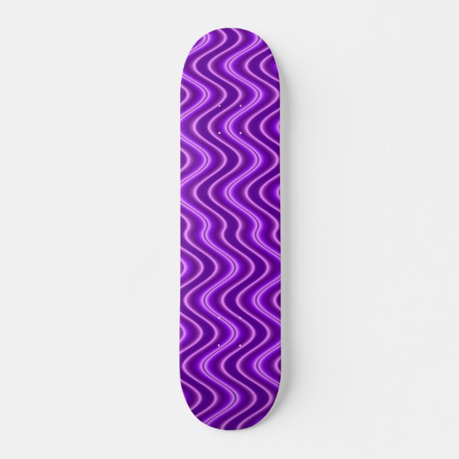 lila Wellen Skateboard (Vorne)