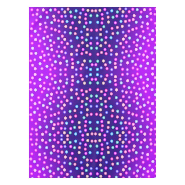 Lila Wellenpunkte Tischdecke (Vorderseite)