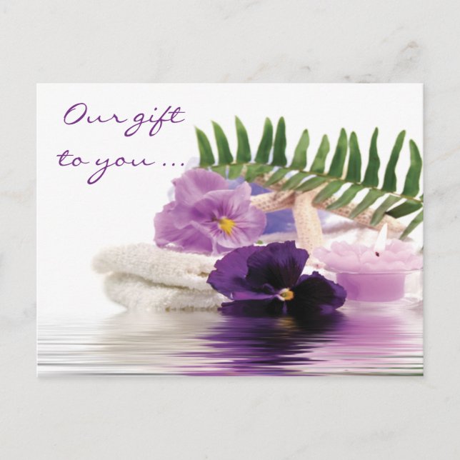 Lila Wellness-Center Postkarte (Vorderseite)