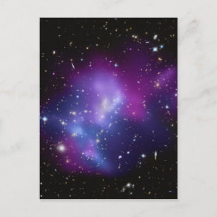Lila Weltraum-Foto-Leerkarte Postkarte