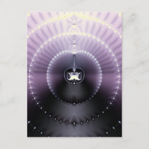 Lila Weltraum Postkarte