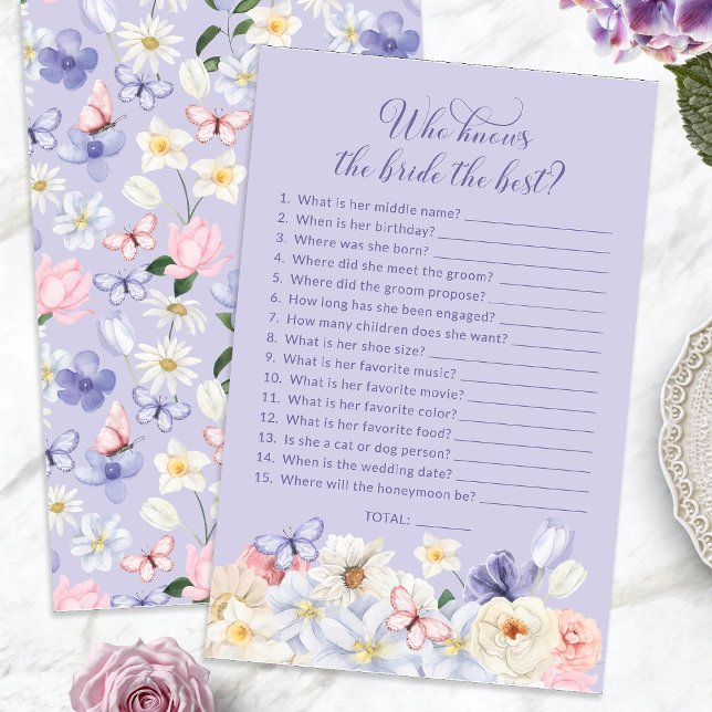 Lila, wer das Bride Game kennt (Purple Who Knows The Bride Game
)