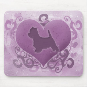 Lila Westie Valentine Mousepad