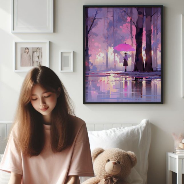 Lila Wetter Anime Impressionismus Fotodruck (Von Creator hochgeladen)