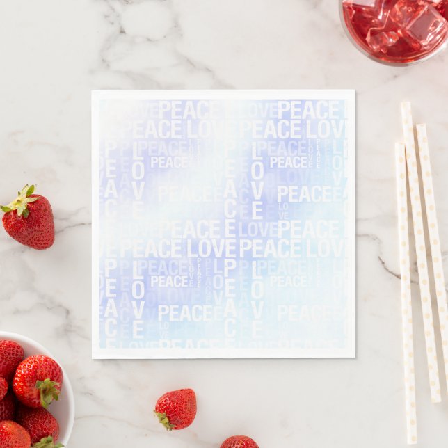 Lila White Aqua Blue Gefärbte Krawatte Liebe des F Serviette (Beispiel)
