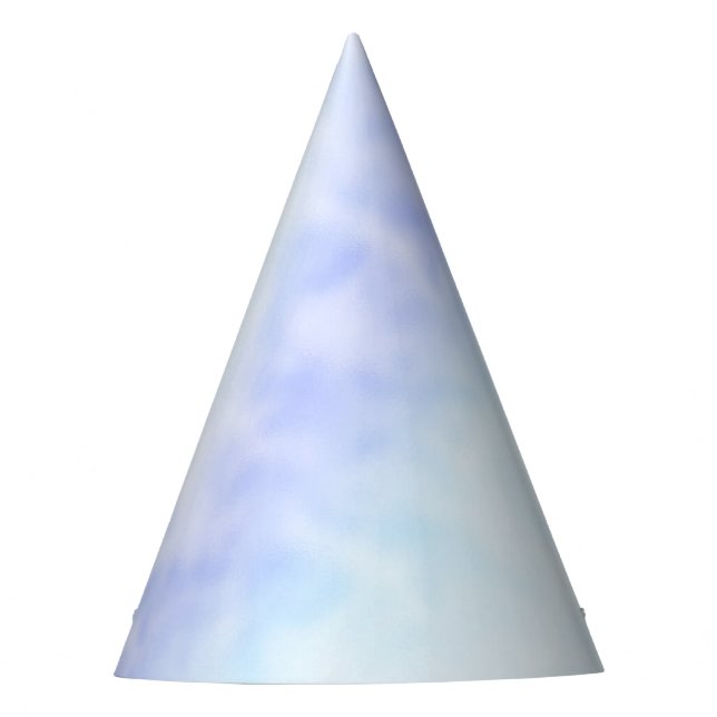 Lila White Aqua Blue Gefärbte Krawatte           Partyhütchen (Vorderseite)
